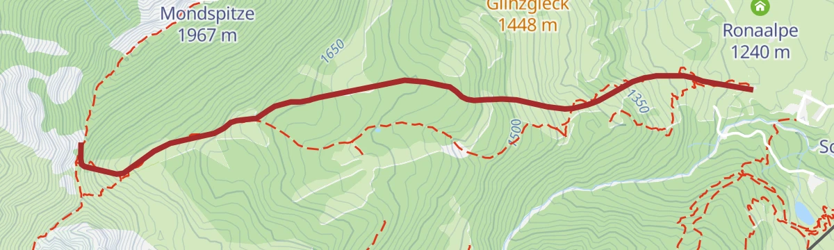 Route map: Dunza - Schillersattel
